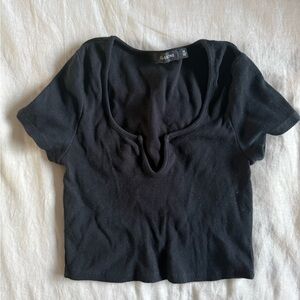 Glassons Black Crop Top